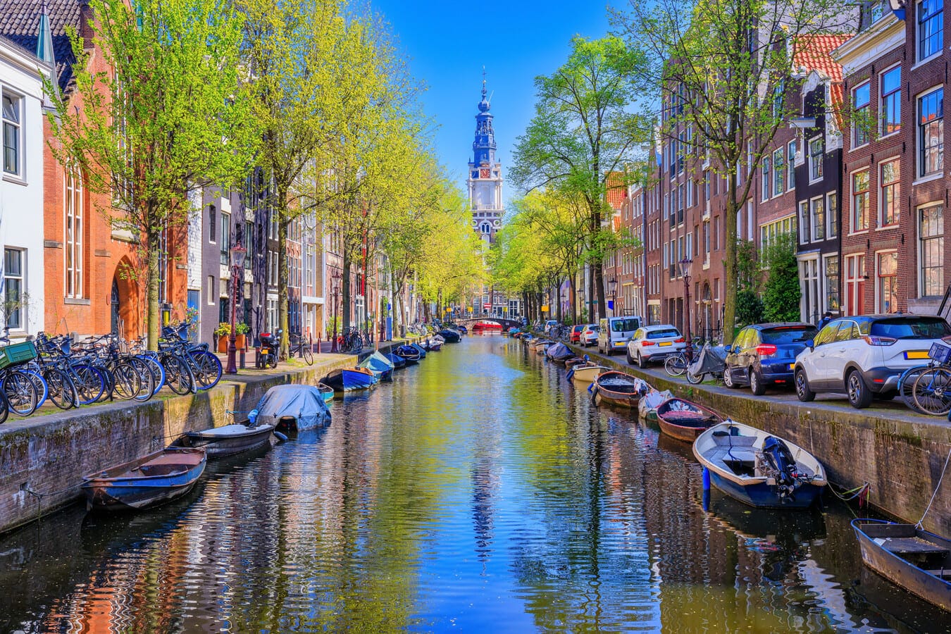 Groenburgwal-Kanal mit Zuiderkerk-Turm